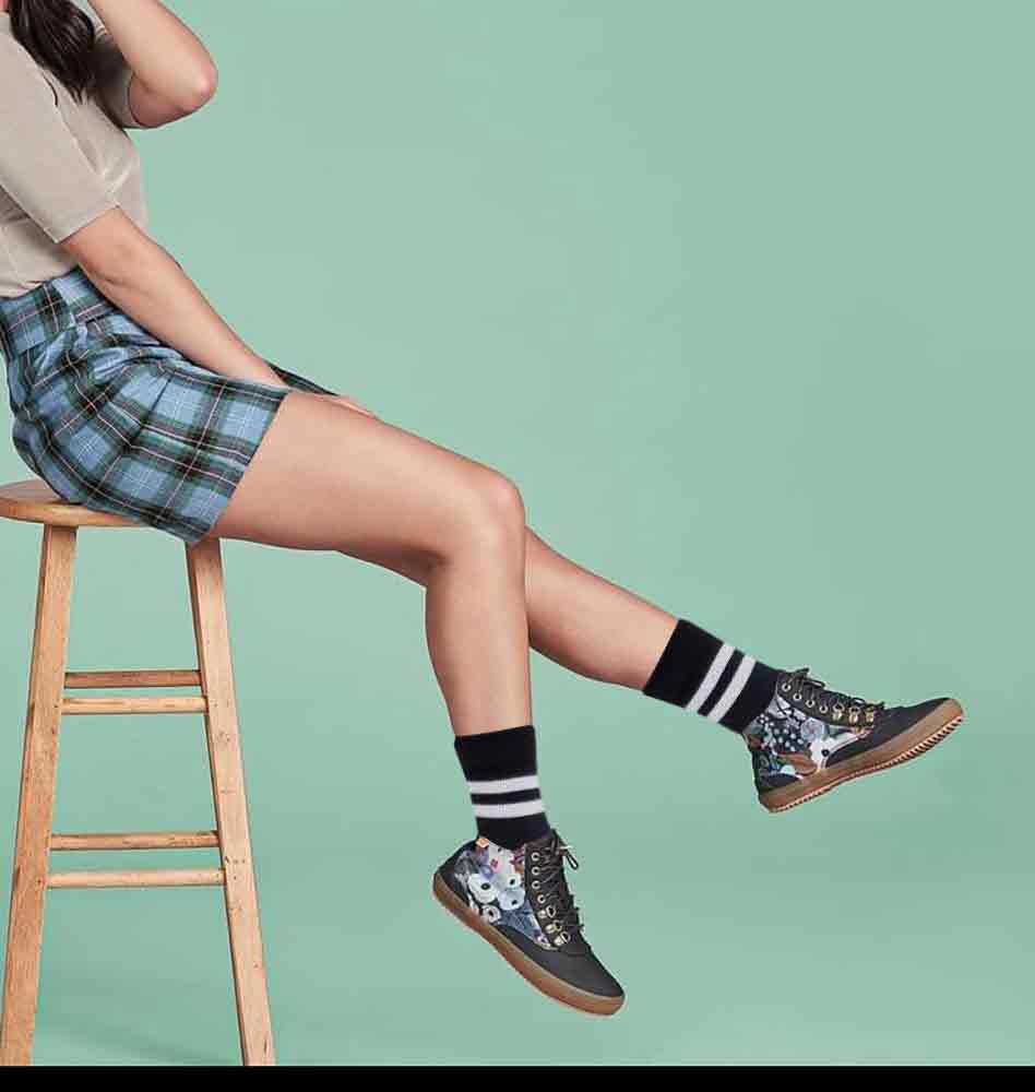 Mid-Crew Compression Socks for Women | Black Half-Cushion | Dr. Motion (2-Pack)