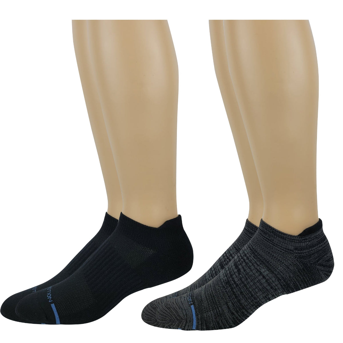 Breathable mesh upper on Dr. Motion ankle compression socks designed to keep feet cool and dry