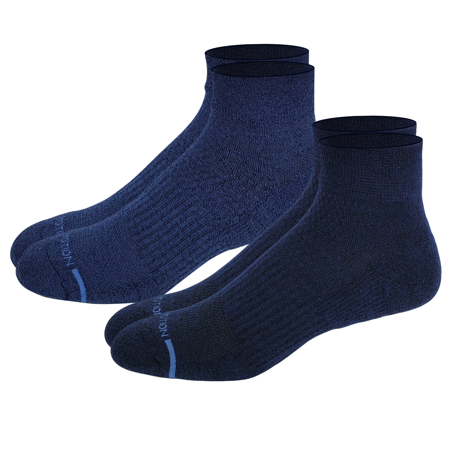 Quarter Compression Socks | Dr Motion Half-Cushion | Solid (2 Pack)