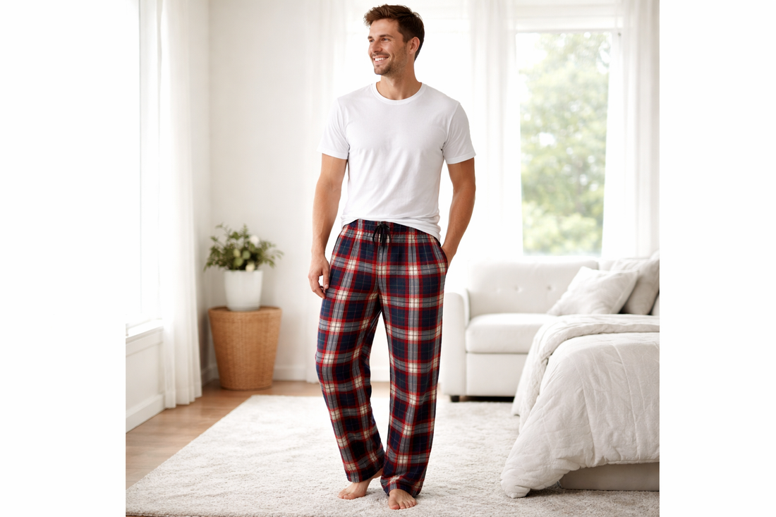 A man wearing Pajama Pants