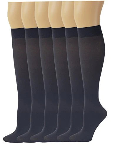 Knee-High Trouser Socks | Opaque Assorted | Sumona Womens (12 Pairs)