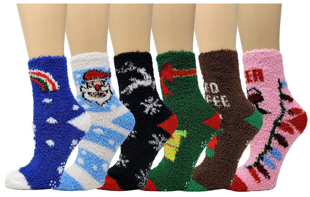 Soft plush Christmas socks by Different Touch – anti-slip for indoor use