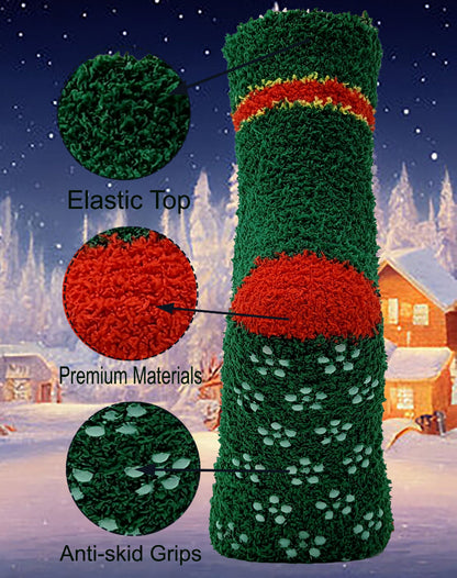 Festive holiday fuzzy socks – perfect Christmas gift for family or friends