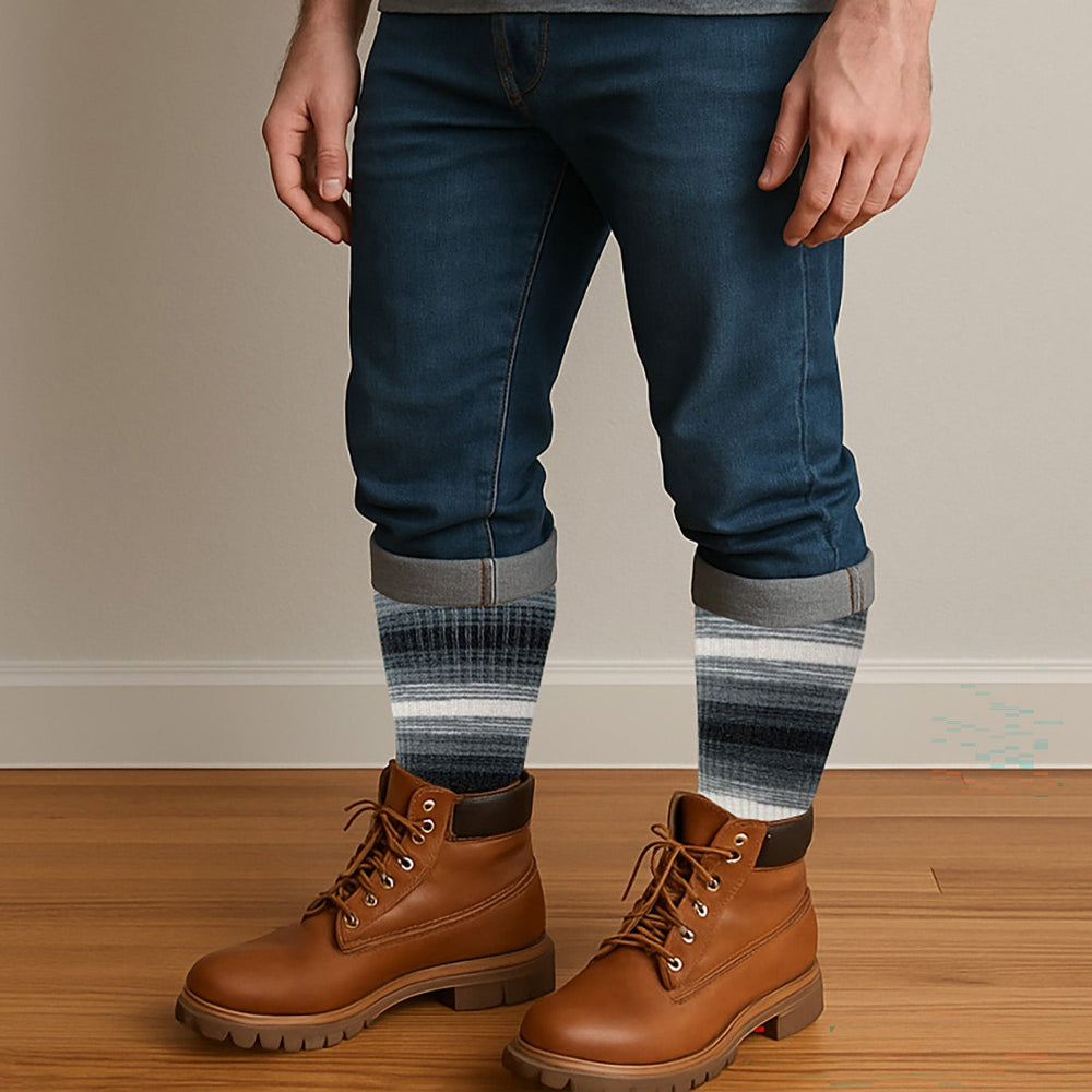 High-performance wool compression socks for men – knee-high cold weather gear