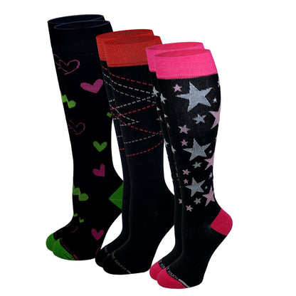 Compression Knee High Socks | Women's 3 pack| 8-15mmHg