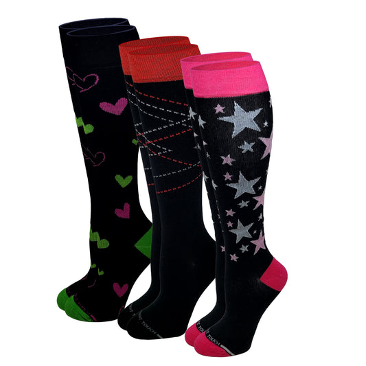 Compression Knee High Socks | Women's 3 pack| 8-15mmHg