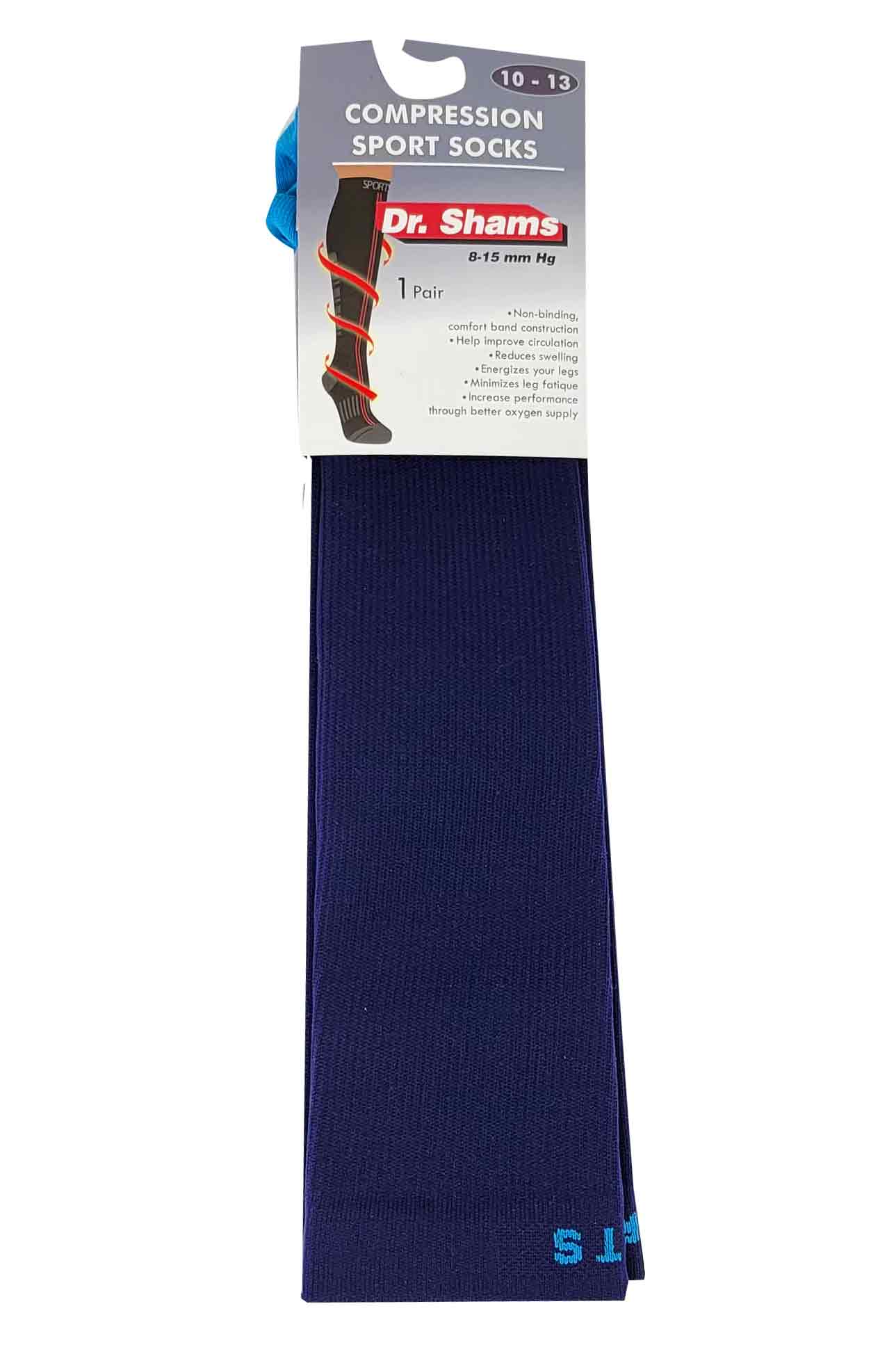 Knee-High Compression Socks | Solid Colors Nylon Sports | Unisex (1 Pair)