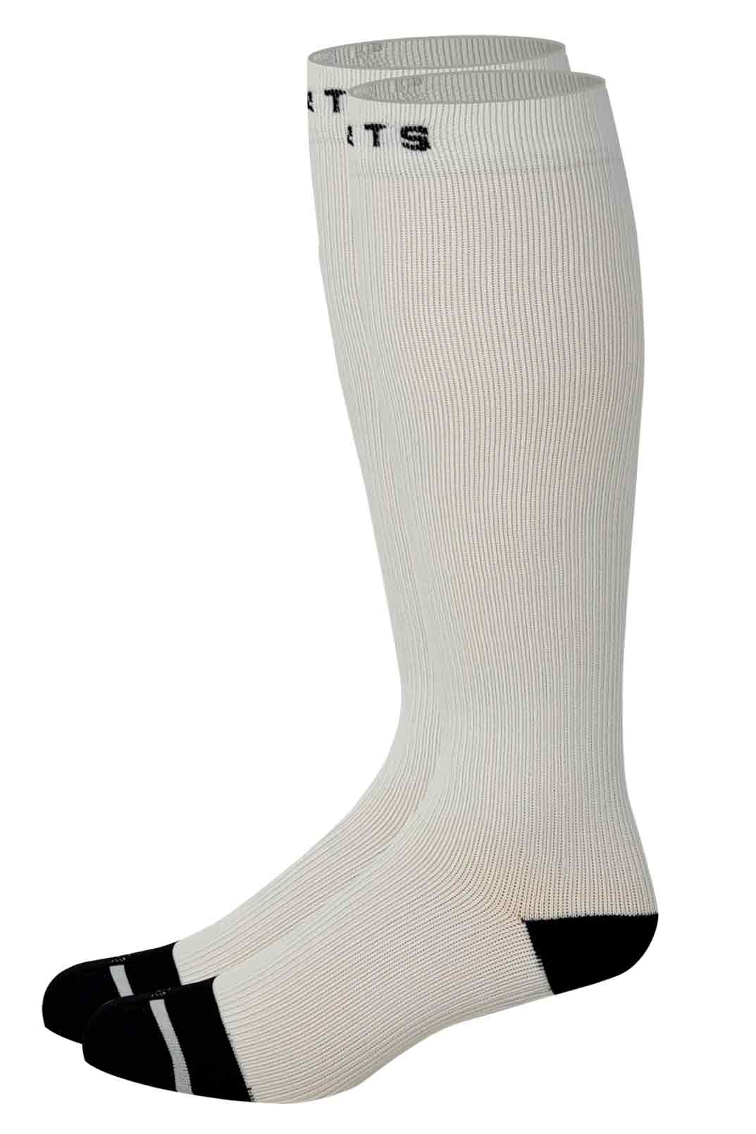 Knee-High Compression Socks | Solid Colors Nylon Sports | Unisex (1 Pair)