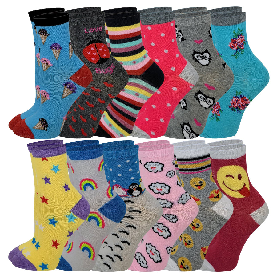 Colorful crew socks for kids everyday wear