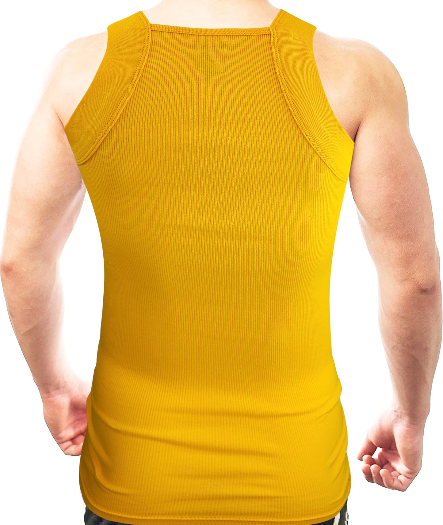 Square Cut G-unit Tank Top| Muscle Rib Basic Color A-Shirts | Men's