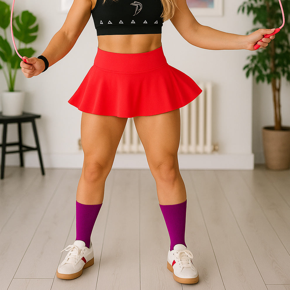 Sumona women’s neon crew socks with colorful novelty patterns