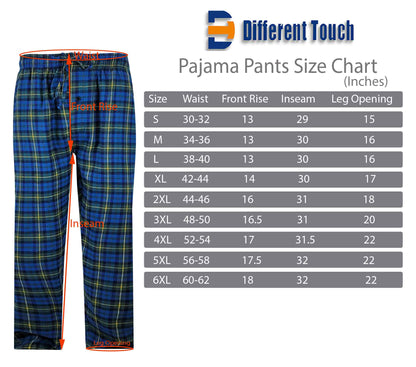Cotton Lounge Pajama Pants for Men | Plaid S-6XL | Different Touch
