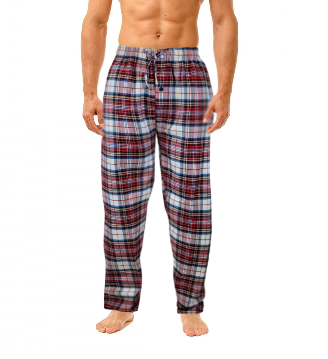 Cotton Lounge Pajama Pants for Men | Plaid S-6XL | Different Touch