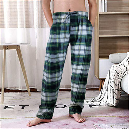 Cotton Lounge Pajama Pants for Men | Plaid S-6XL | Different Touch