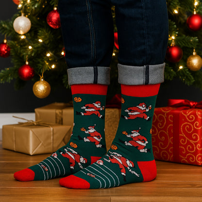 Men’s holiday socks gift set – colorful patterns in Christmas box