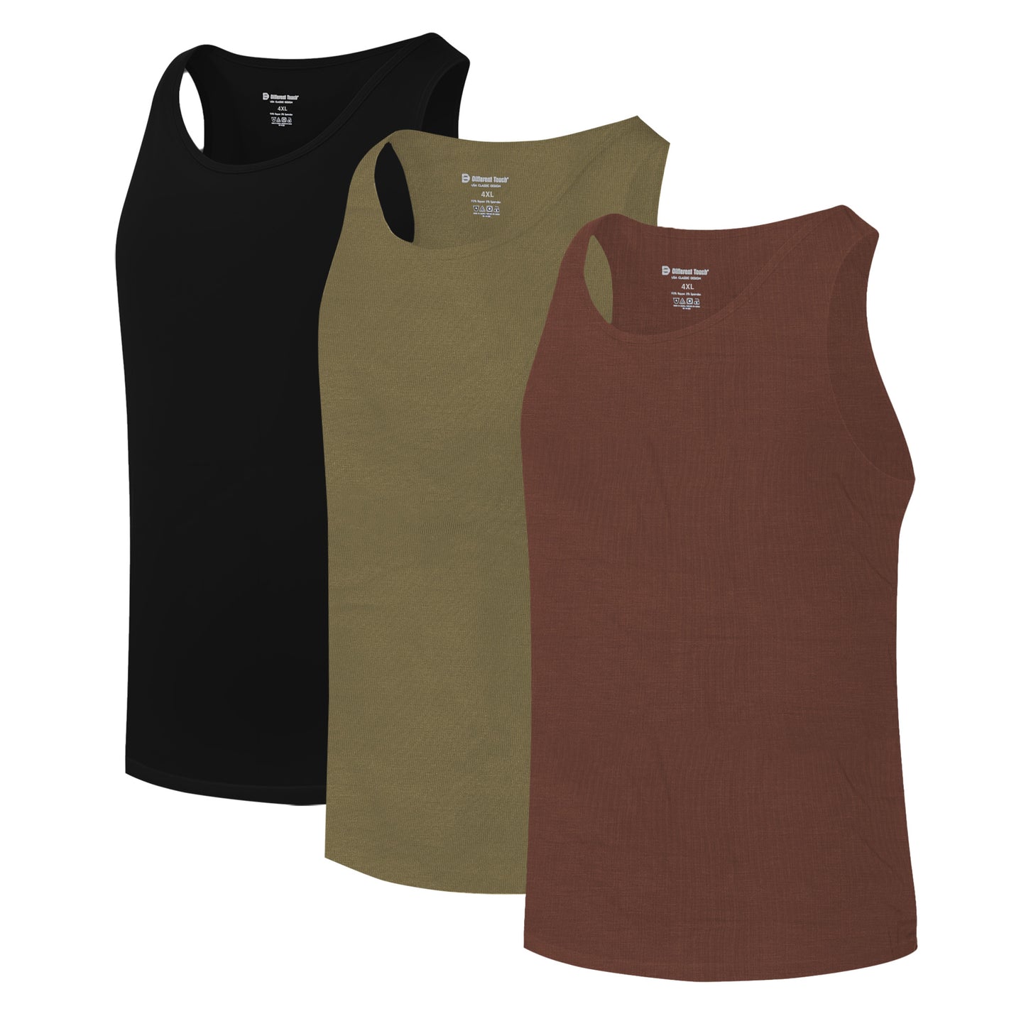 Men’s Bamboo Rayon Undershirt Tank Tops | Big & Tall A-Shirts (3-Pack)