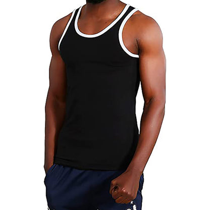 Racer Y-Back Muscle Tank Top | Cotton Blend Sleeveless | Men's