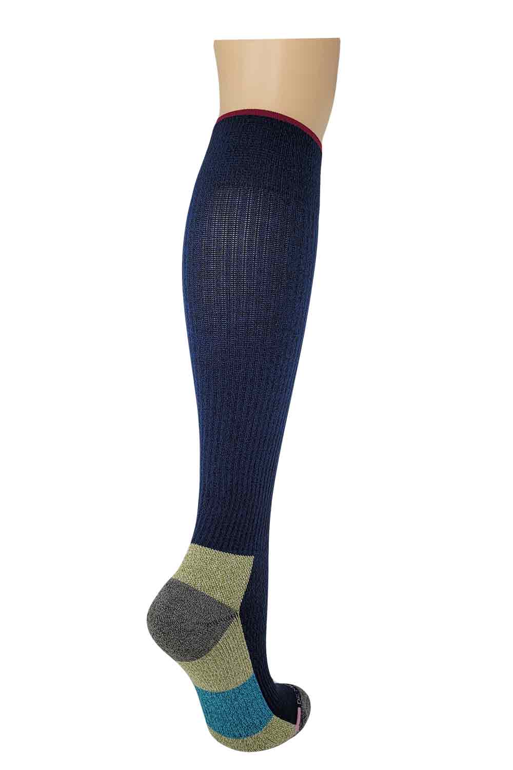 Compression Knee-High Socks for Women | Outdoor Half-Cushion | 8–15 mmHg | Dr. Motion (1 Pair)