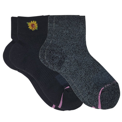 Quarter Compression Socks | Sunflower| Dr. Motion (2 Pack)