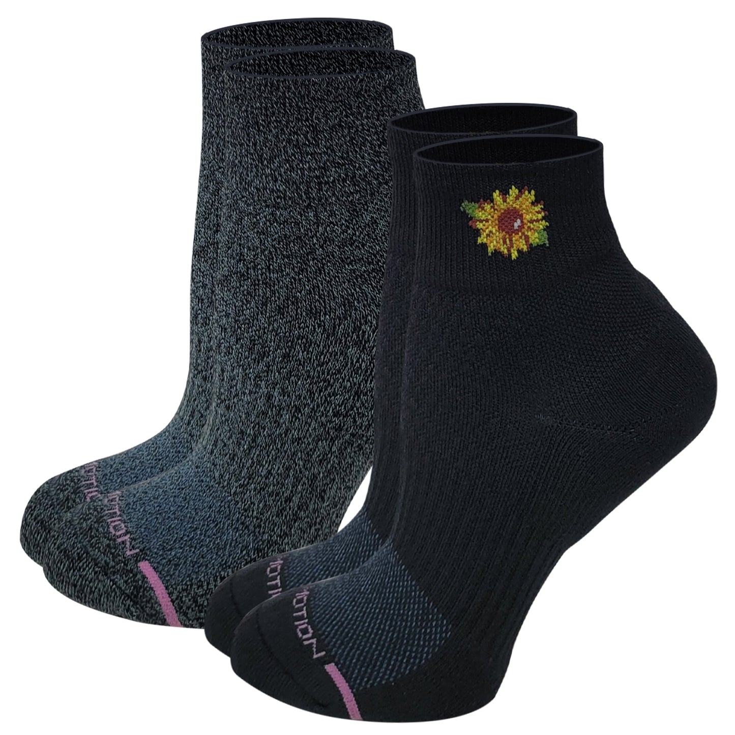 Quarter Compression Socks | Sunflower| Dr. Motion (2 Pack)