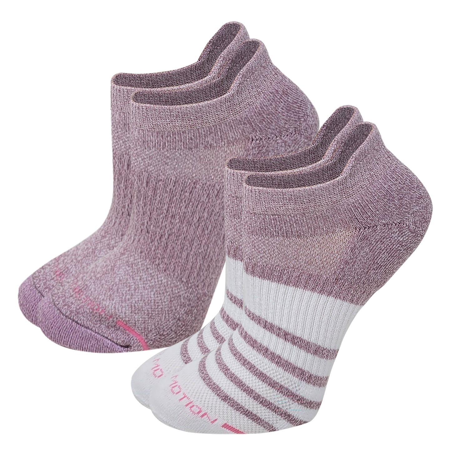 Ankle Compression Socks | Dr Motion Socks | Contrast Stripes (2 Pack)
