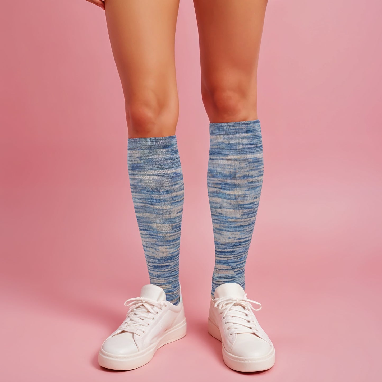 Compression Knee-High Socks for Women | Outdoor Half-Cushion | 8–15 mmHg | Dr. Motion (1 Pair)