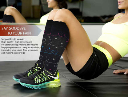 Knee-High Compression Socks | Heart Line | Women's (1 Pair)