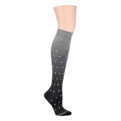 Women's compression socks dots on ombre for swelling and tired legs