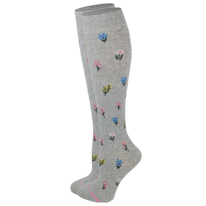 Knee High Compression Socks | Spring Flowers | Women's (1 Pair)