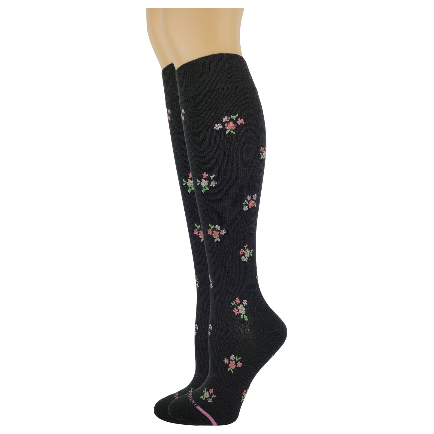 Knee High Compression Socks | Flowers | Women's (1 Pair)