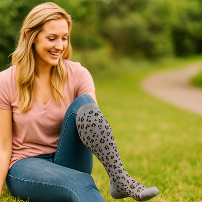 Knee High Compression Socks |Grey Heather| Women's (1 Pair)