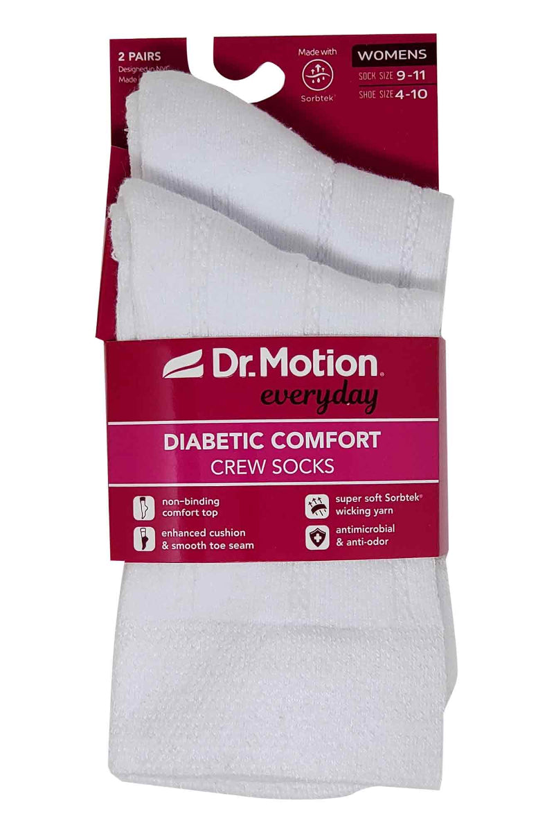 Close-up of smooth toe seam on Dr Motion diabetic crew socks