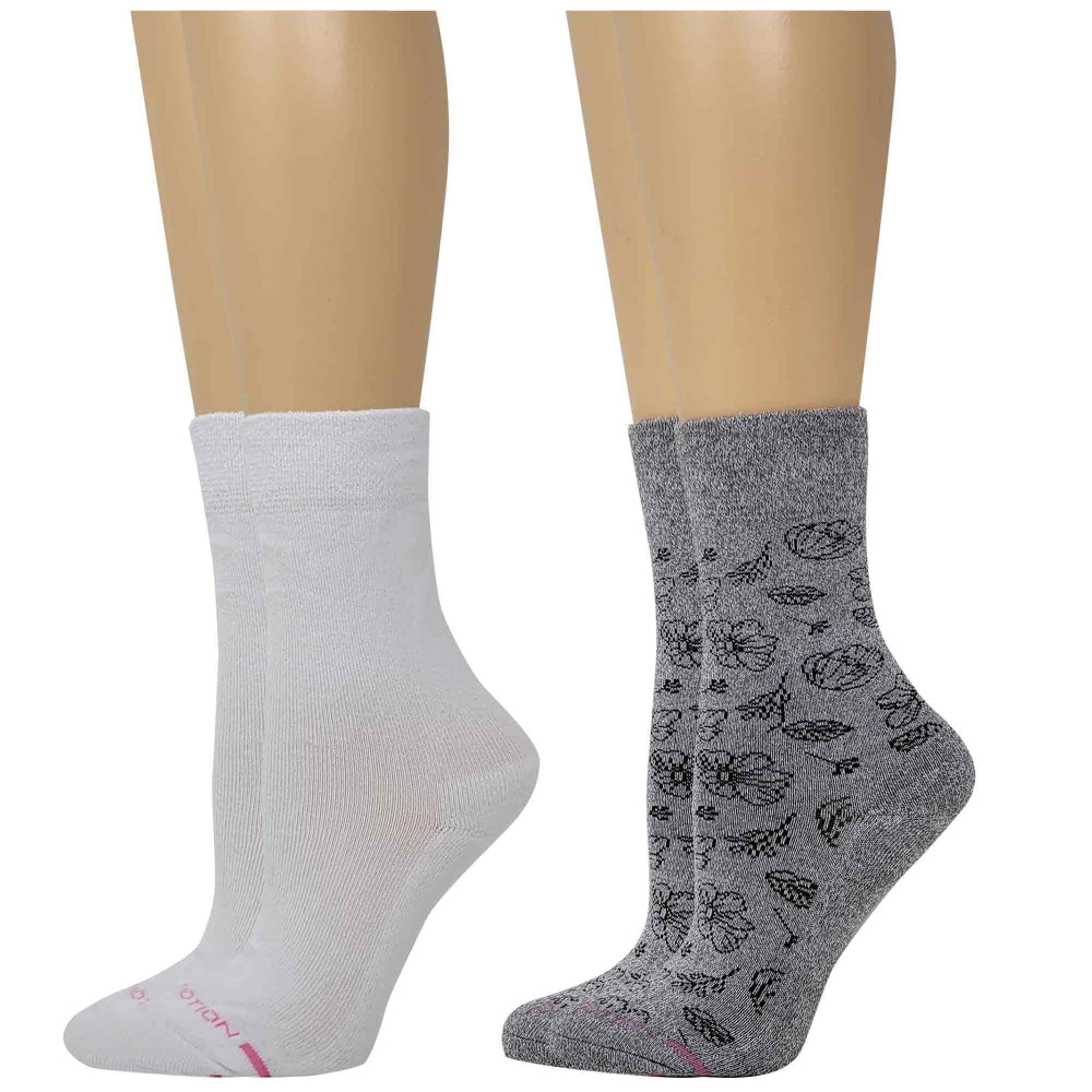 Women’s diabetic crew socks designed to reduce pressure and irritation