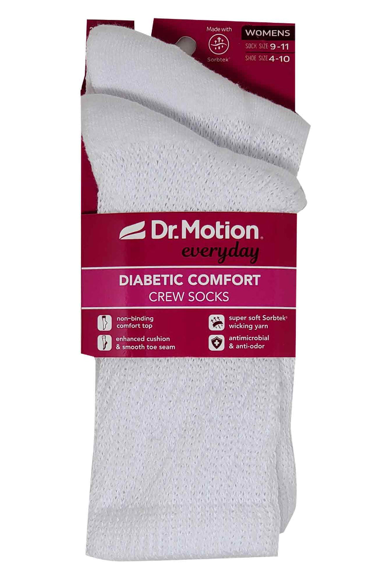 Half-cushion sole on diabetic socks providing impact protection and comfort