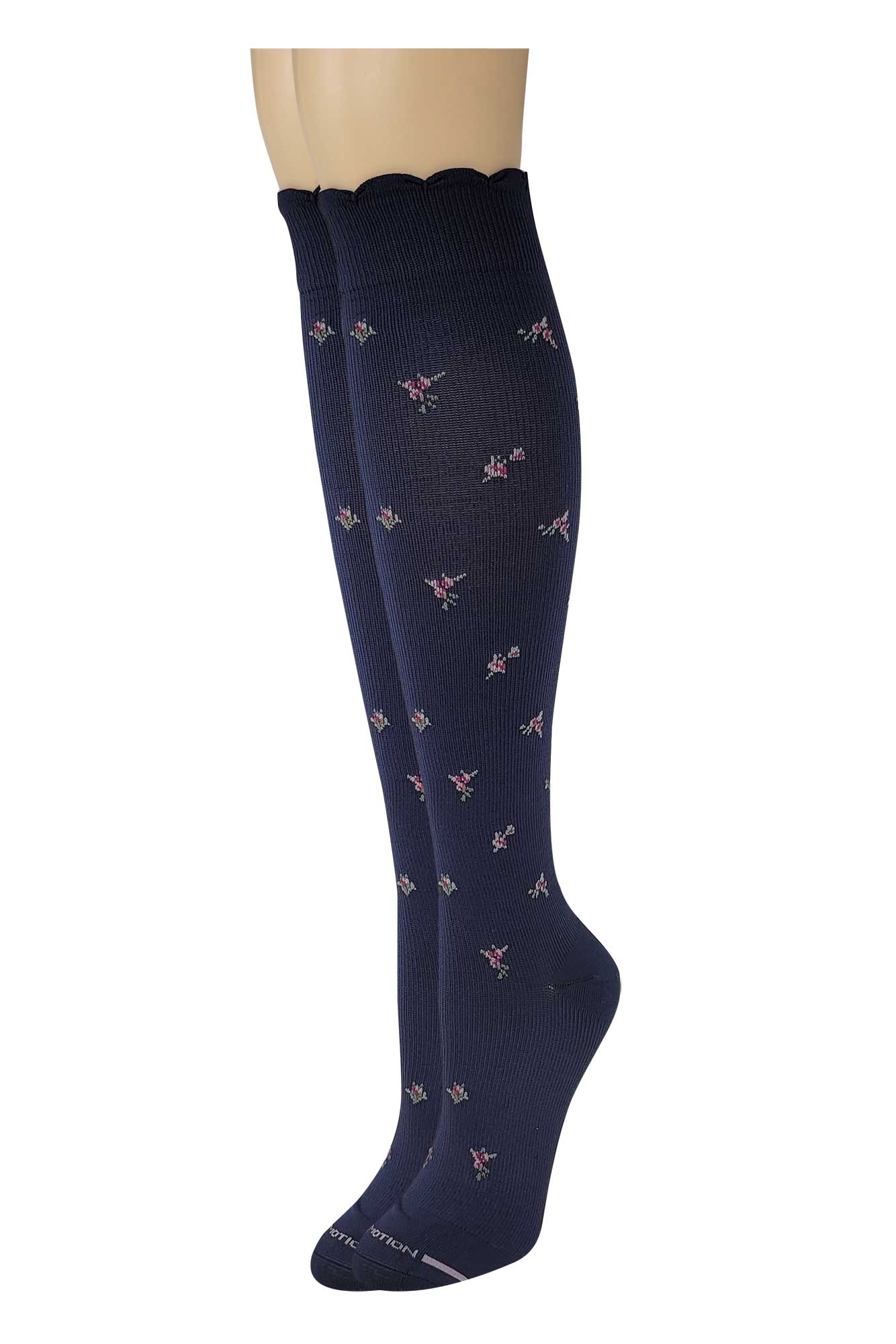 Knee High Compression Socks | Liberty Flower Microfiber | Women's (1 Pair)
