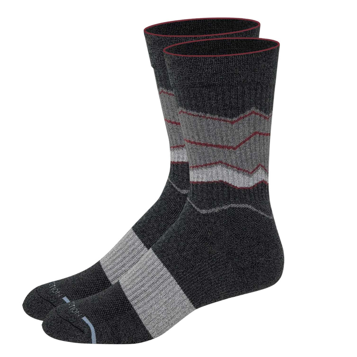 Dr. Motion compression crew socks with half-cushion support and breathable mesh design