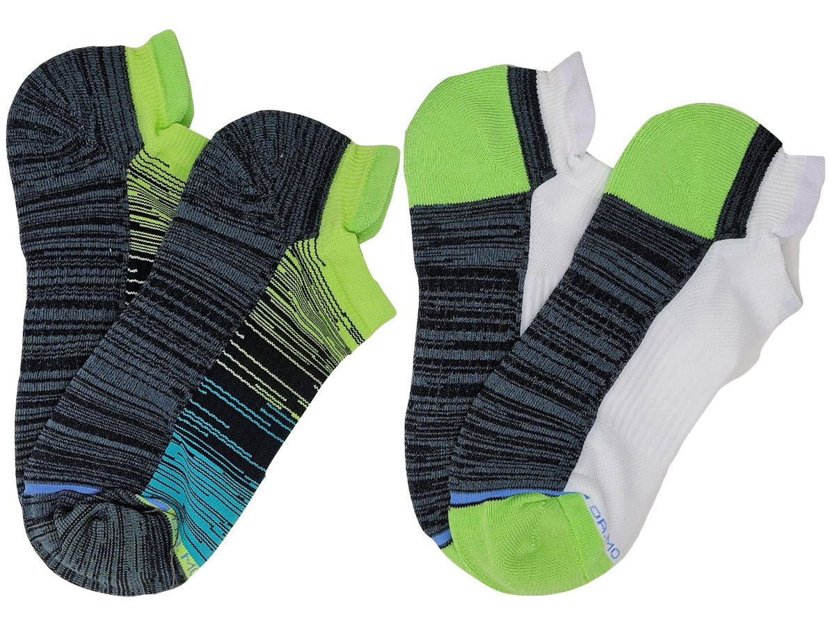 Close-up of Dr. Motion men’s ankle compression socks showing smooth reinforced toe seam