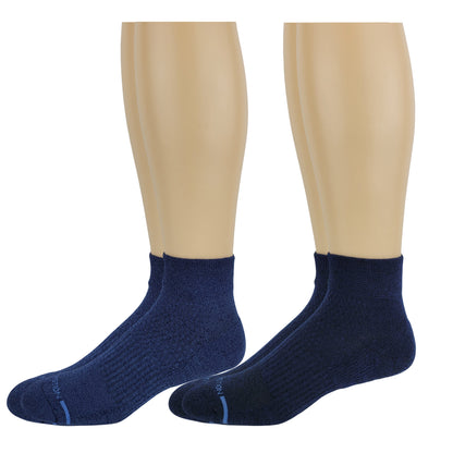Quarter Compression Socks | Dr Motion Half-Cushion | Solid (2 Pack)