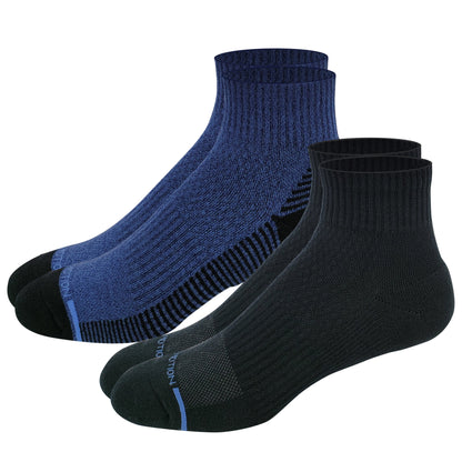 Quarter Compression Socks | Dr Motion Half-Cushion | Stripes (2 Pack)