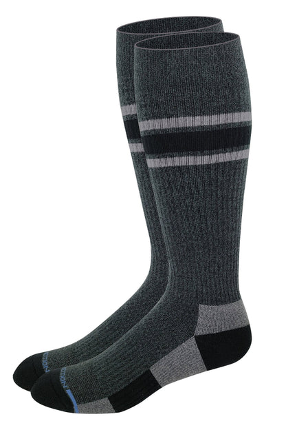 Men’s Dr. Motion compression socks charcoal color breathable knit fabric
