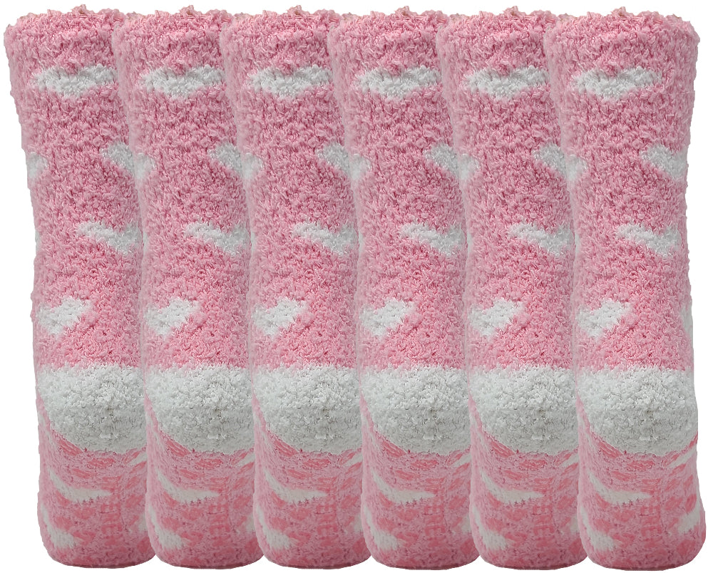 Hospital slipper socks with non-skid sole and plush interior