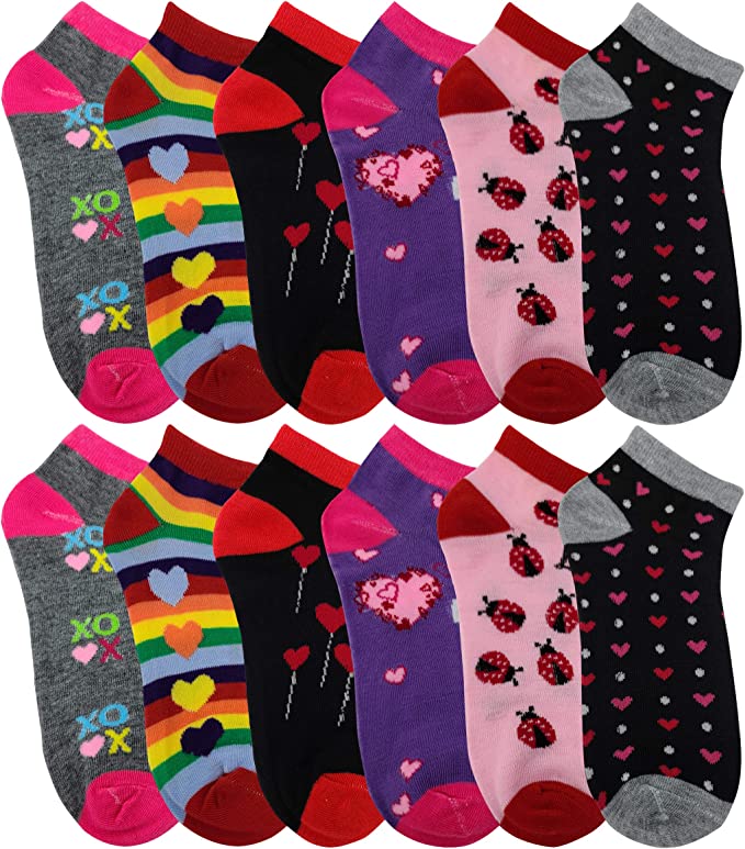 Women’s low cut anklet socks with heart design