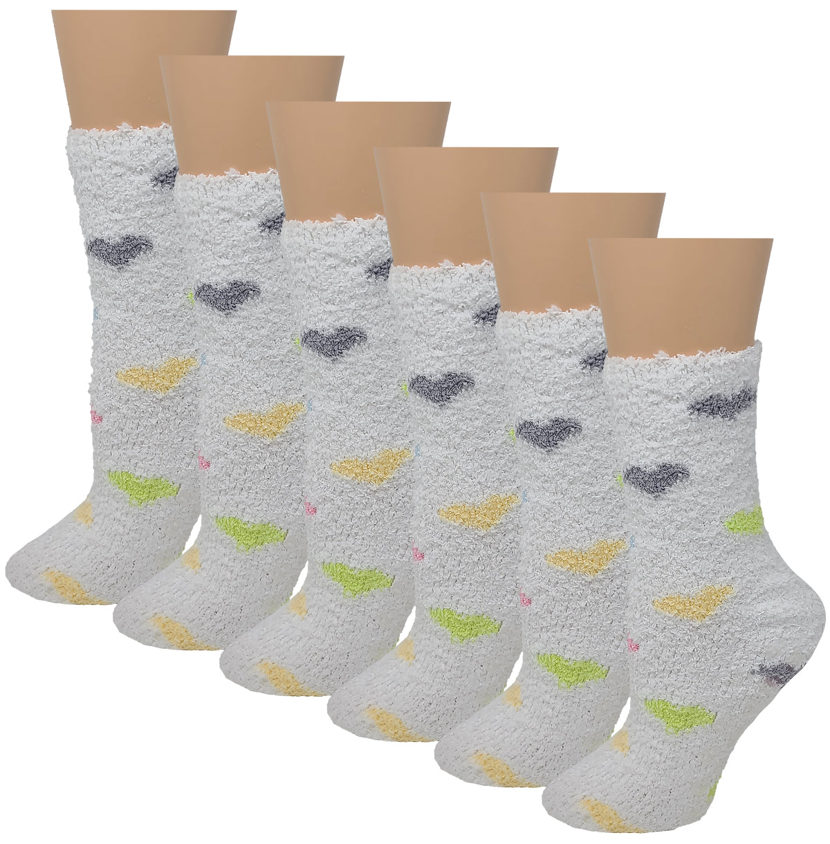 Slip-resistant fuzzy hospital socks for cold indoor floors