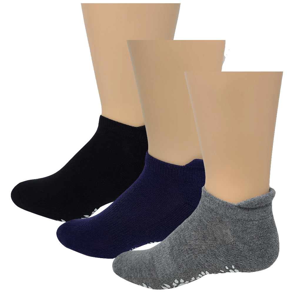 Pilates workout using low cut non-slip grip socks