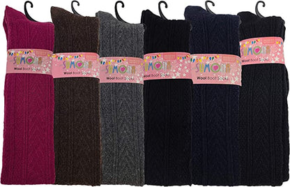 Over-the-knee wool socks for women – cozy winter boot styles