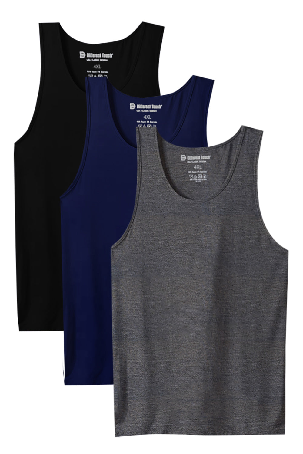 Men’s bamboo rayon undershirt tank tops big and tall 3 pack