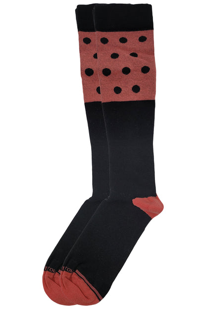 Compression Knee High Socks | Polka Dots Design | Womens (1 Pair)