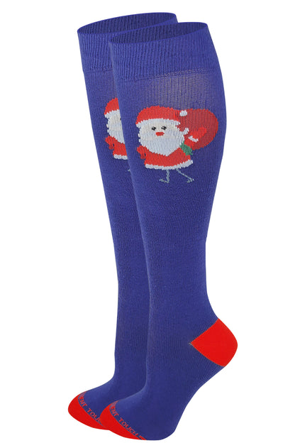 Women’s Christmas Compression Knee High Socks | 8–15 mmHg | Festive Designs (1 Pair)