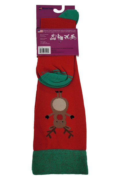 Women’s Christmas Compression Knee High Socks | 8–15 mmHg | Festive Designs (1 Pair)