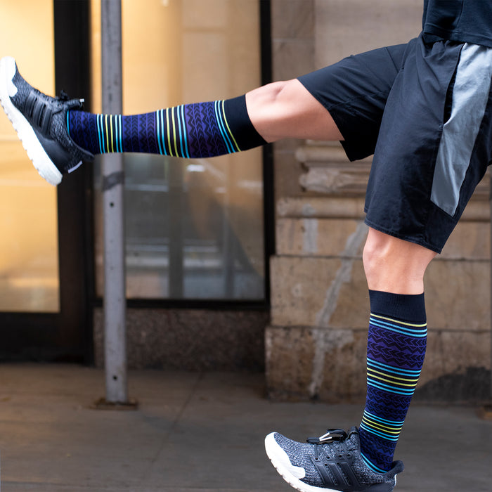 Compression Knee High Socks | Soft Aztec Athleisure 15-20 mmHg | Womens (1 Pair)